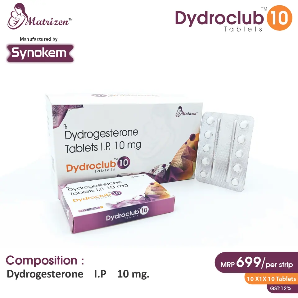 Dydrogesterone (10mg) Tablet at Best Price in PCD Pharma Franchise for Hormonal Therapy and Menstrual Disorders, Endometriosis Treatment.